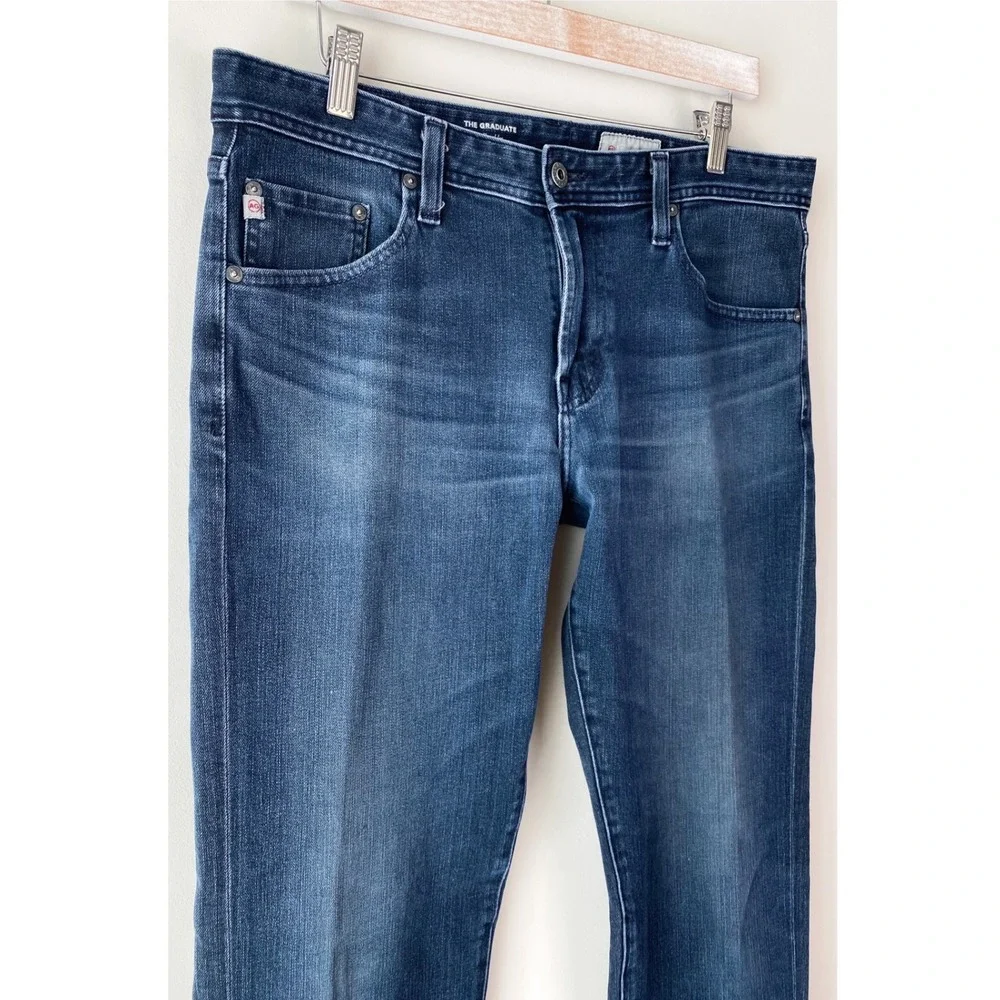 Adriano Goldschmied AG Mens The Graduate‎ Tailored Straight Leg Jeans 32x34 Dark